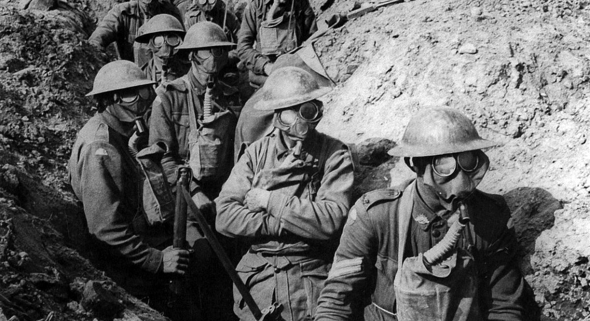 Australian infantr small box respirators Ypres 1917